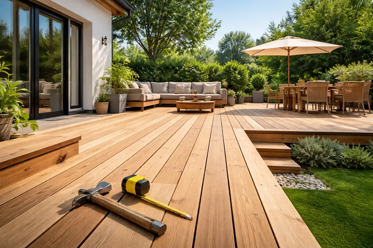 Quel est le coût moyen pour construire une terrasse en bois au m²