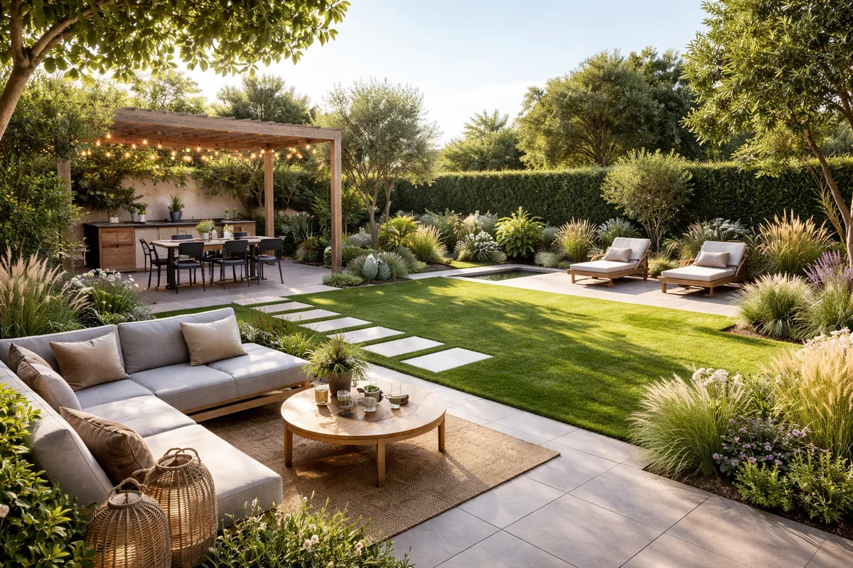 Quel budget prévoir pour l'aménagement d'un jardin extérieur de 100 m²